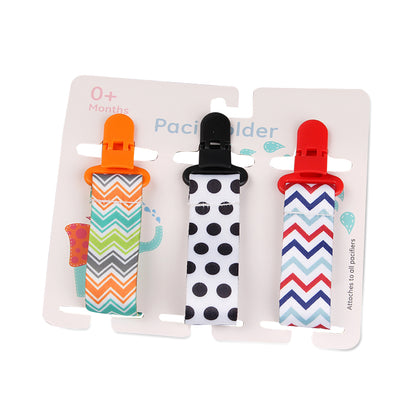 Cartoon Pattern Baby Pacifier Teether - Pack of 3
