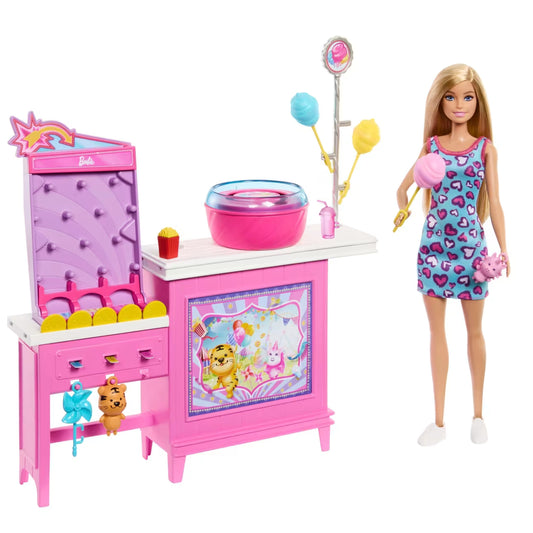 Barbie Beach Detectives Malibu Doll, Cotton Candy Game Playset & Accessories