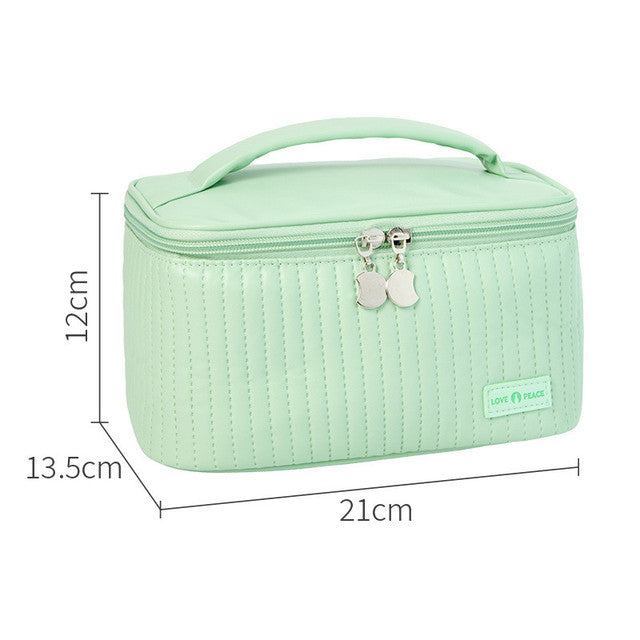 Leather Makeup Bag - Large