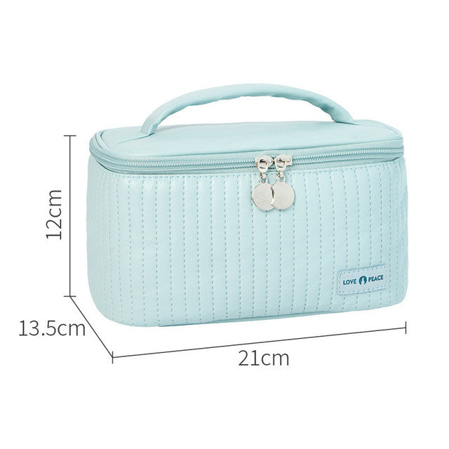 Leather Makeup Bag - Large