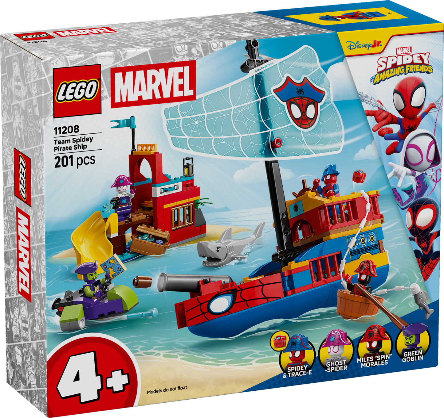 LEGO Marvel: Spidey And His Amazing Friends Team Spidey Pirate Ship (11208)