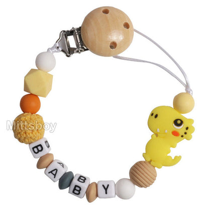 Handmade Silicone Baby Beech Pacifier Clip and Chain
