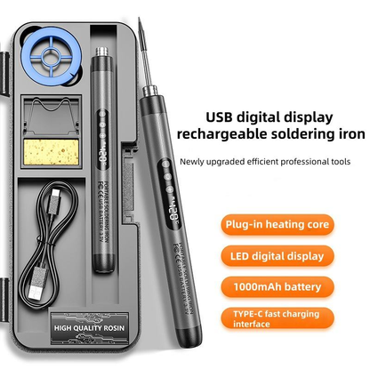 Cordless Usb Rechargeable Soldering Iron 5 Level Temperature Control