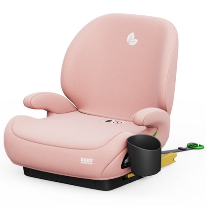 Pre-order Baby Brightness CloudLift Pro Half Booster Seat with ISOFIX and Backrest - Pink