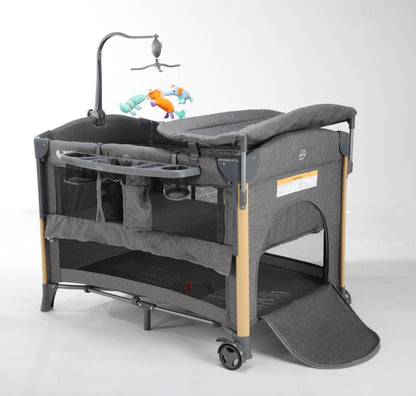 Baby Brightness 4 in 1  Baby Portacot Grey