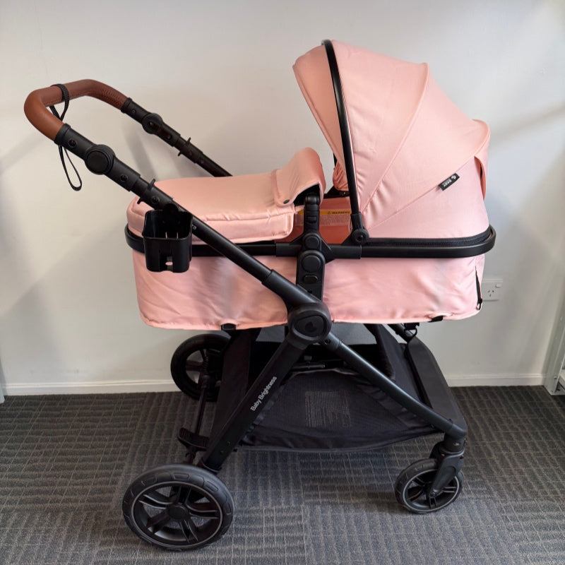 Pre-order Skyra 2-in-1 Newborn Pram & Bassinet Stroller with Car Seat and ISOFIX Base (Pink) - image 2