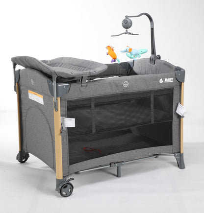 Baby Brightness 4 in 1  Baby Portacot Grey