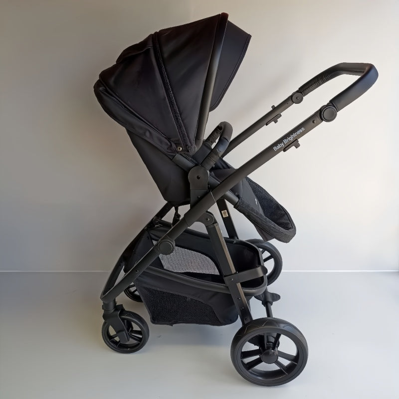 Newborn Pram – Palms 1+ Stroller with Bassinet, Car Seat and ISOFIX Base (Black)