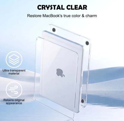 3-In-1 SET MacBook Pro 14.2 Inch Case M5 2026 A3434 M4 2025 M3 A2918 A2992 M2 M1 Clear