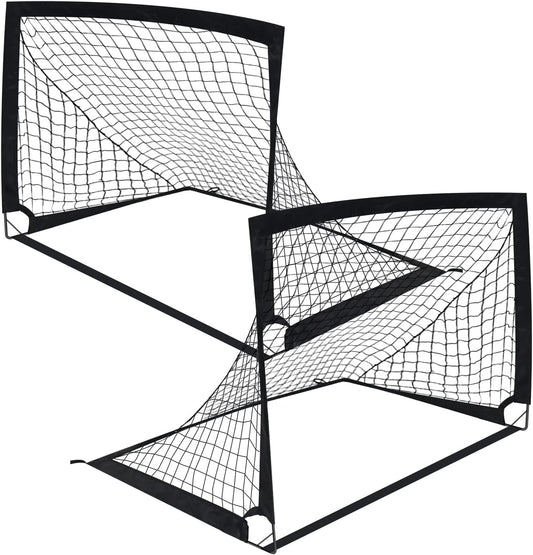 2PCS Portable Kid Soccer Football Goals Pop Up Soccer Goals