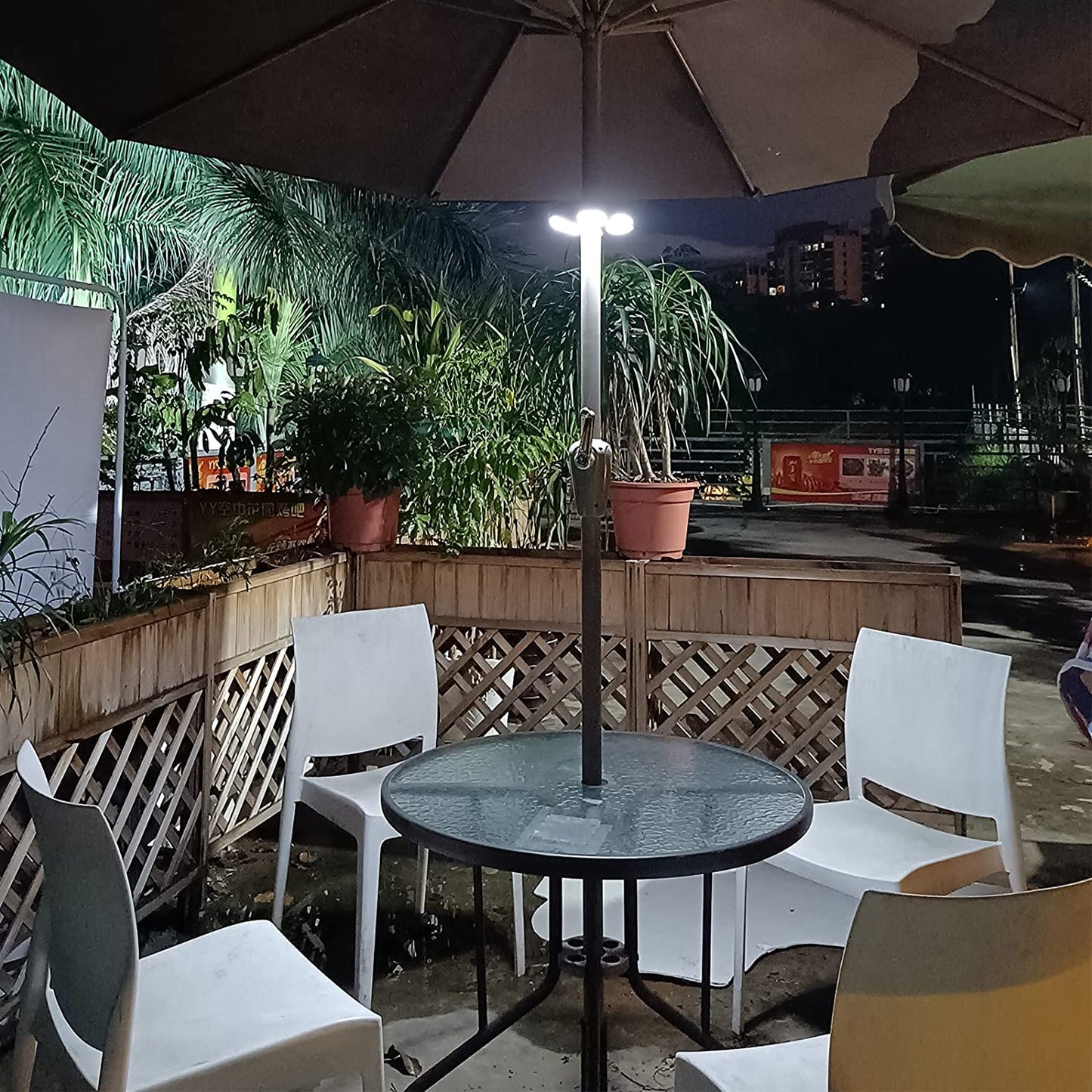 Battery Operated Outdoor Patio Umbralla Pole Led Light Rechargeable