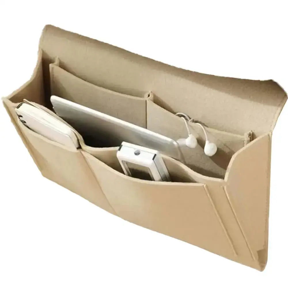 Felt Bedside Storage Bag with Hanging Pockets