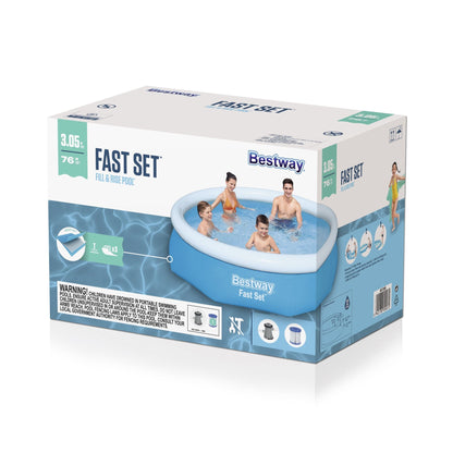 Bestway Fast Set Round Above Ground Pool 3.05m x 76cm with Pump