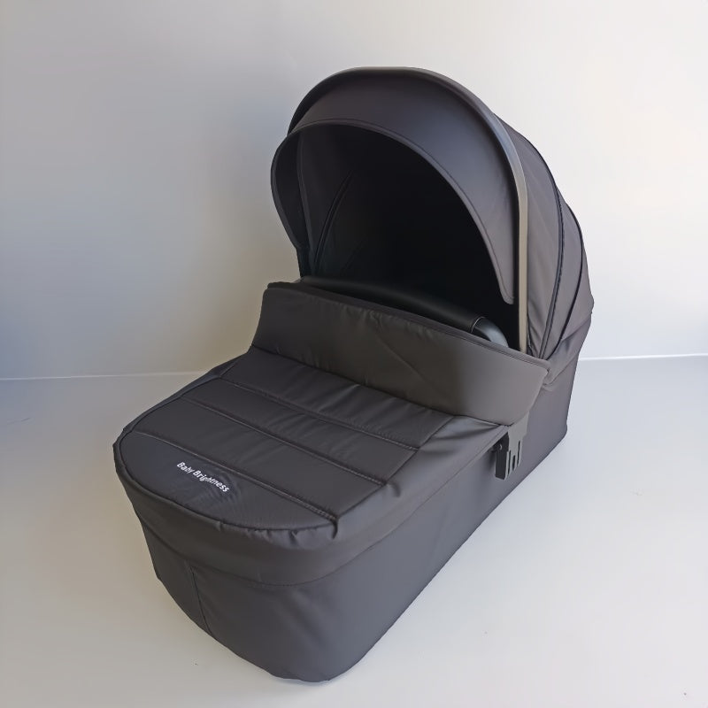 Newborn Pram – Palms 1+ Stroller with Bassinet and Car Seat (Black)