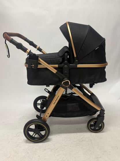 Pre-order Baby Brightness Newborn 4-in-1 Travel System with Bassinet, Capsule, ISOFIX Base & 360° Rotating Car Seat – Black