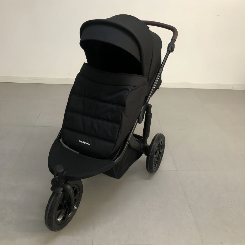 Newborn Pram – EasyGo 1+ Three Wheel Stroller with Carrycot and Car Seat (Black)
