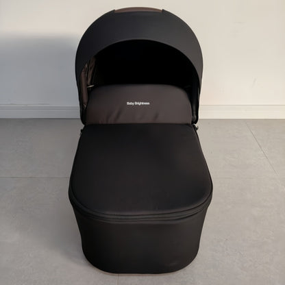 Newborn Pram – EasyGo 1+ Three Wheel Stroller with Carrycot and Car Seat (Black)