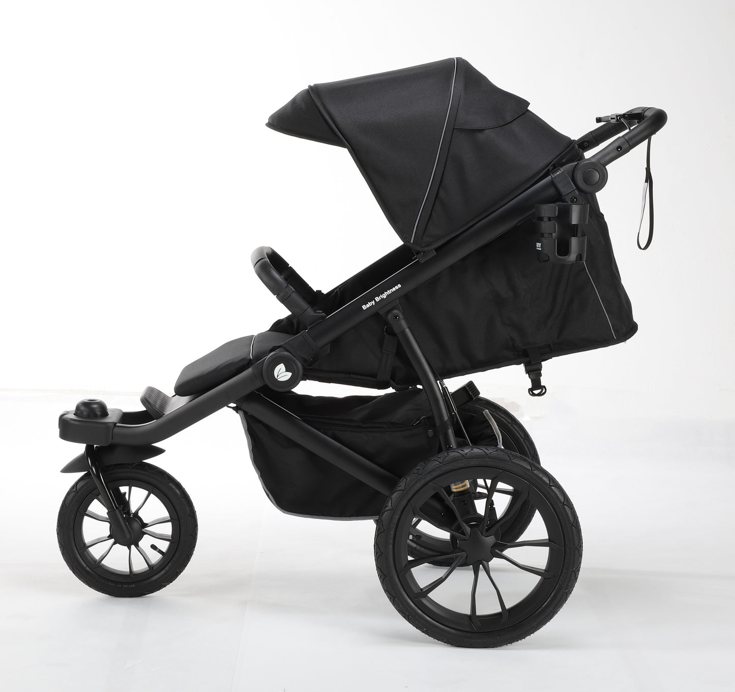 Hill All Terrain Jogging Baby Stroller with Car Seat (Black）