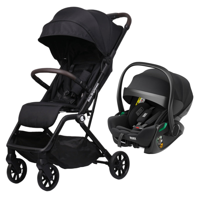 Pre-order Newborn Pram & Capsule – SwiftGo Lightweight Compact Stroller with Reclining Capsule (Black)