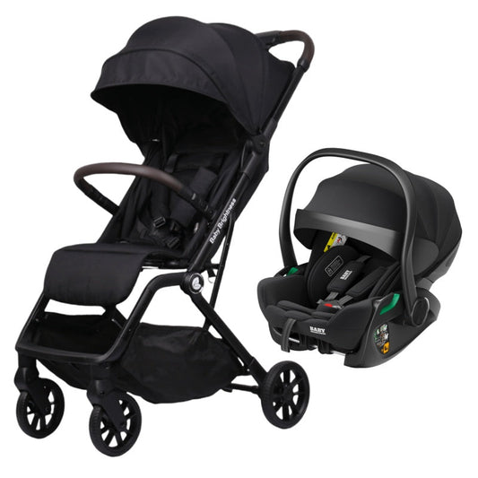 Pre-order Newborn Pram & Capsule – SwiftGo Lightweight Compact Stroller with Reclining Capsule (Black)