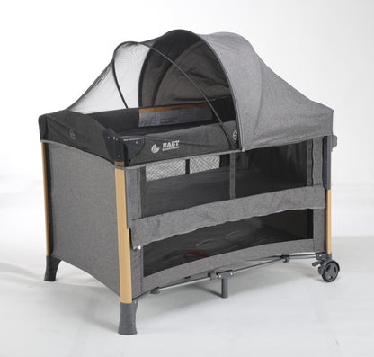 Baby Brightness 4 in 1  Baby Portacot Grey