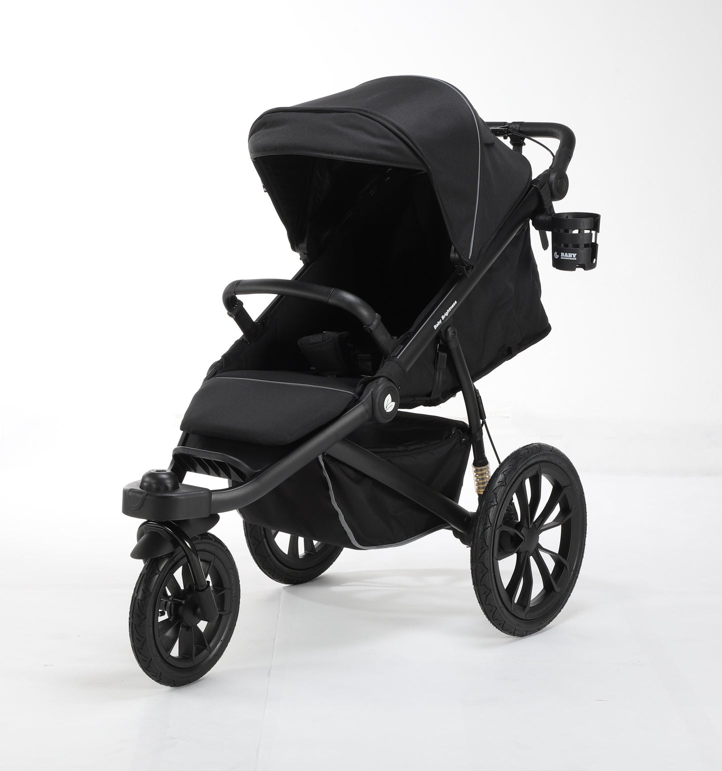 Hill All Terrain Jogging Baby Stroller with Car Seat (Black）