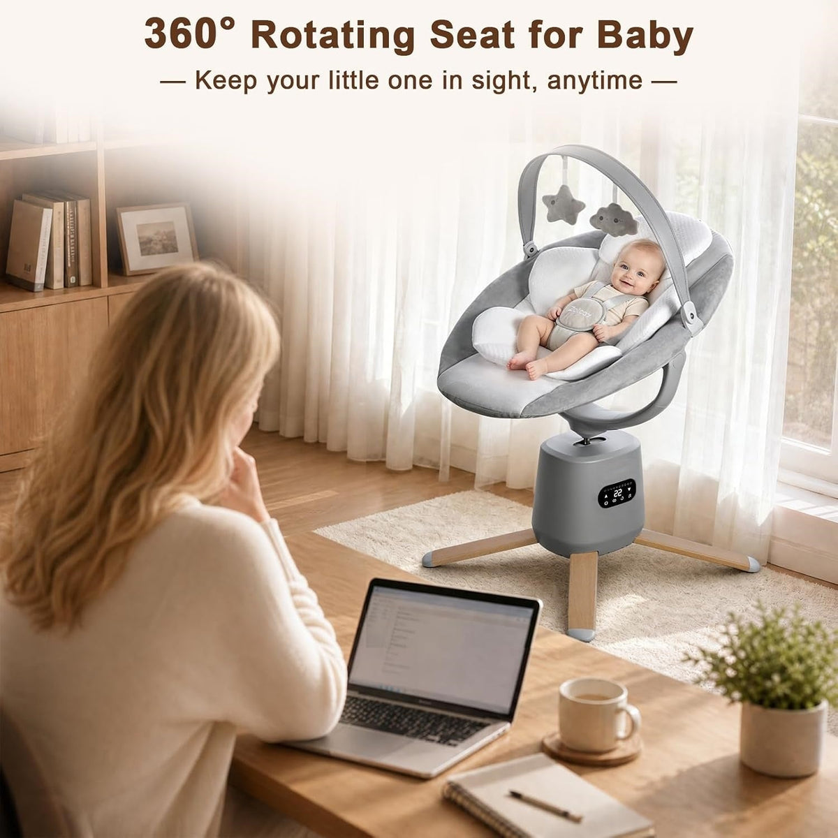 Pre-order Electric Baby Swing - Grey