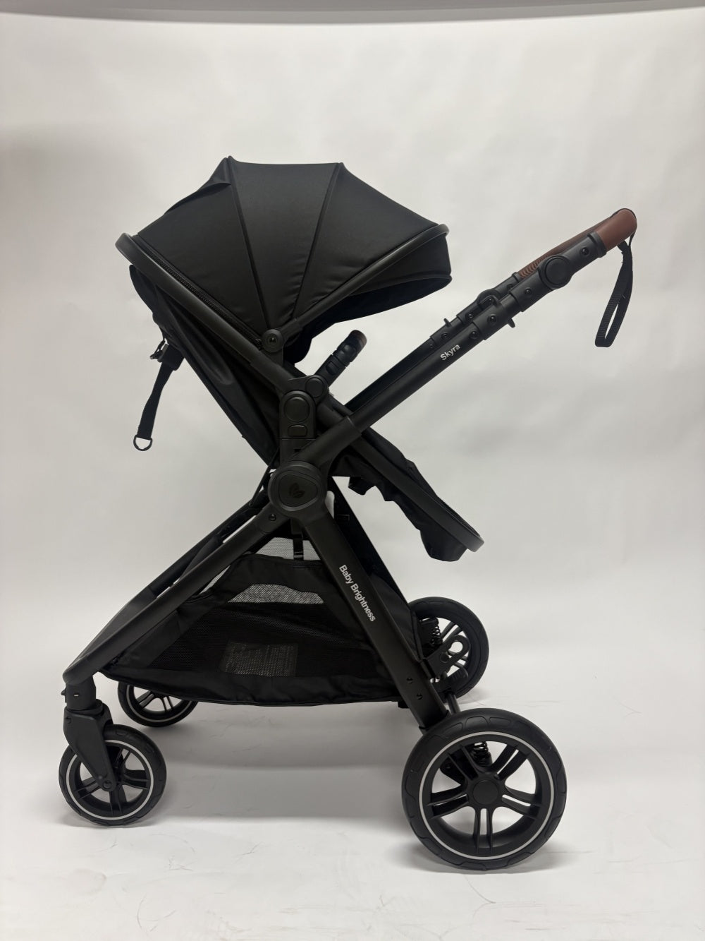 Pre-order Baby Brightness Newborn 4-in-1 Travel System with Bassinet, Capsule, ISOFIX Base & 360° Rotating Car Seat – Black