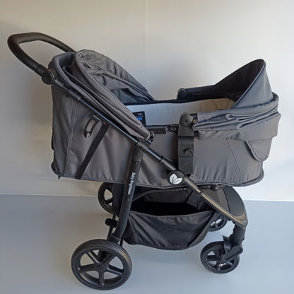 Newborn Pram – Poplar Stroller with Carrycot (Grey)