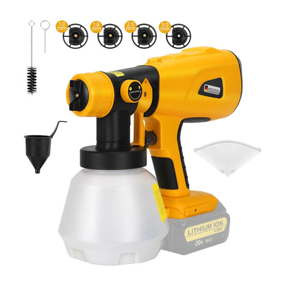 Cordless Spray Gun Paint Sprayer Fits Dewalt 18V Battery