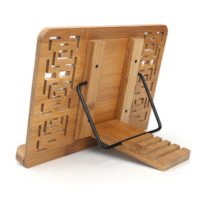 Bamboo Tablet iPad Cookbook Stand Holder Rack
