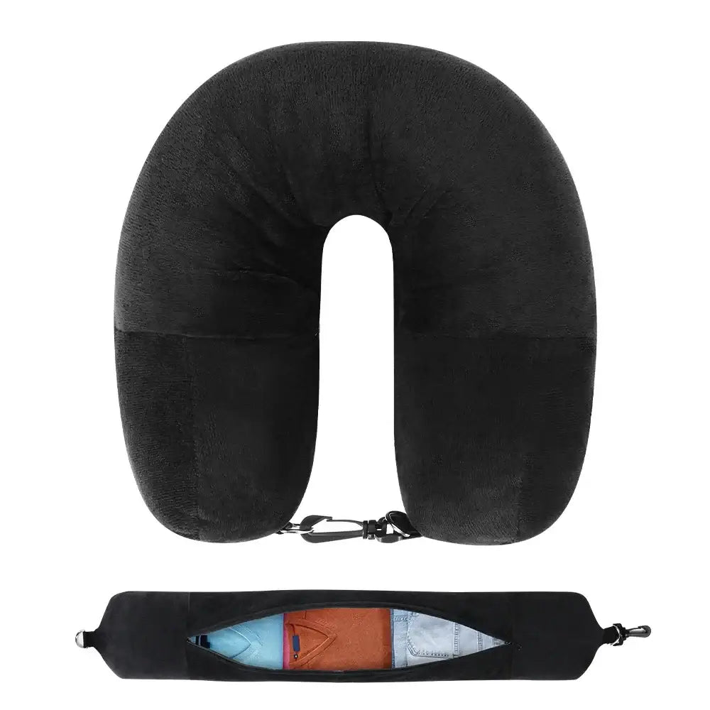 Fillable U-Shaped Travel Neck Pillow (available in 3 colours)
