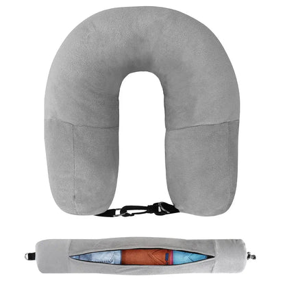 Fillable U-Shaped Travel Neck Pillow (available in 3 colours)