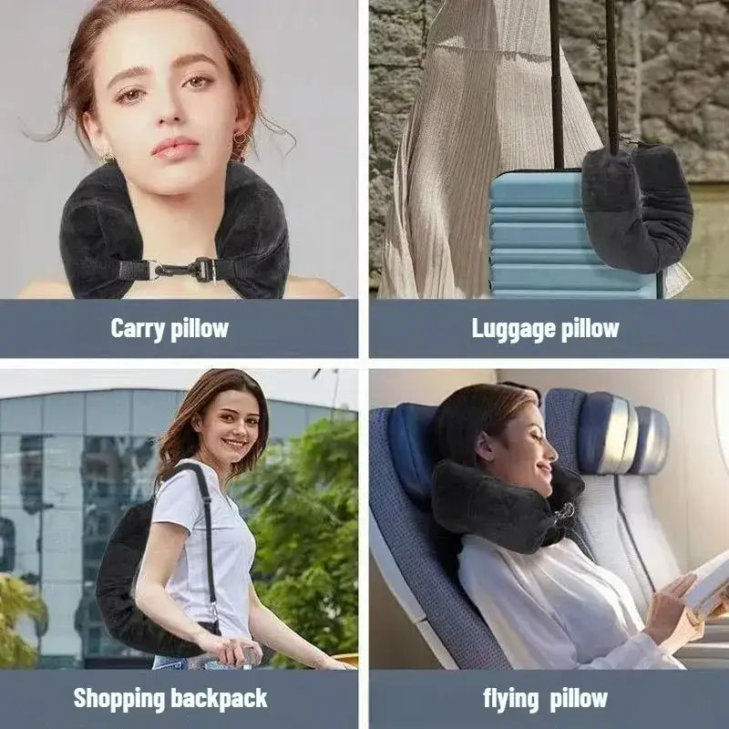 Fillable U-Shaped Travel Neck Pillow (available in 3 colours)