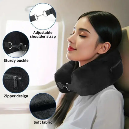 Fillable U-Shaped Travel Neck Pillow (available in 3 colours)