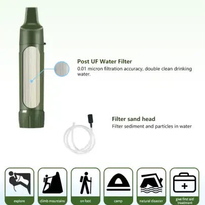 Mini Portable Camping Water Filter & Drinking Water Purifier