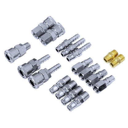 18pcs Air Hose Fittings Nitto Type Male Coupler Compressor Couplings Air Tools