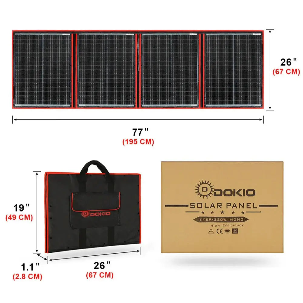 Flexible Foldable Solar Panel for Travel & Phone