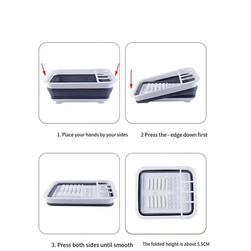 Foldable Dish Rack & Sink for RV, Camper & Boat