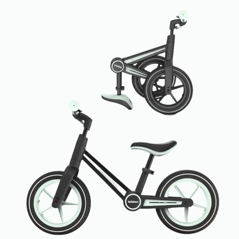 Premium Foldable & Adjustable Green Racing Balance Bike | Birthday Gift for Kids Aged 2-5 for Kids Aged 2-5