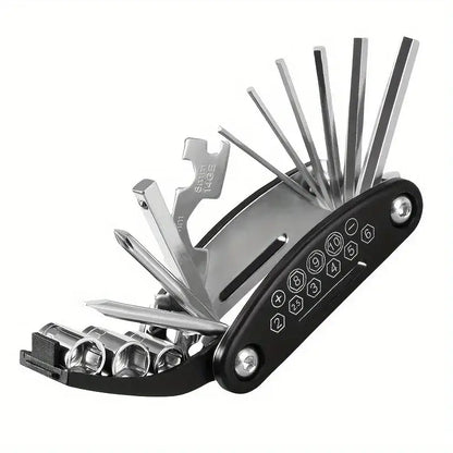 Folding Bike & Motorcycle Repair Tool Kit (16 in 1)