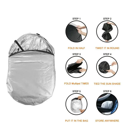 Folding Car Windshield Sunshade Anti-UV Visor (2 sizes available)