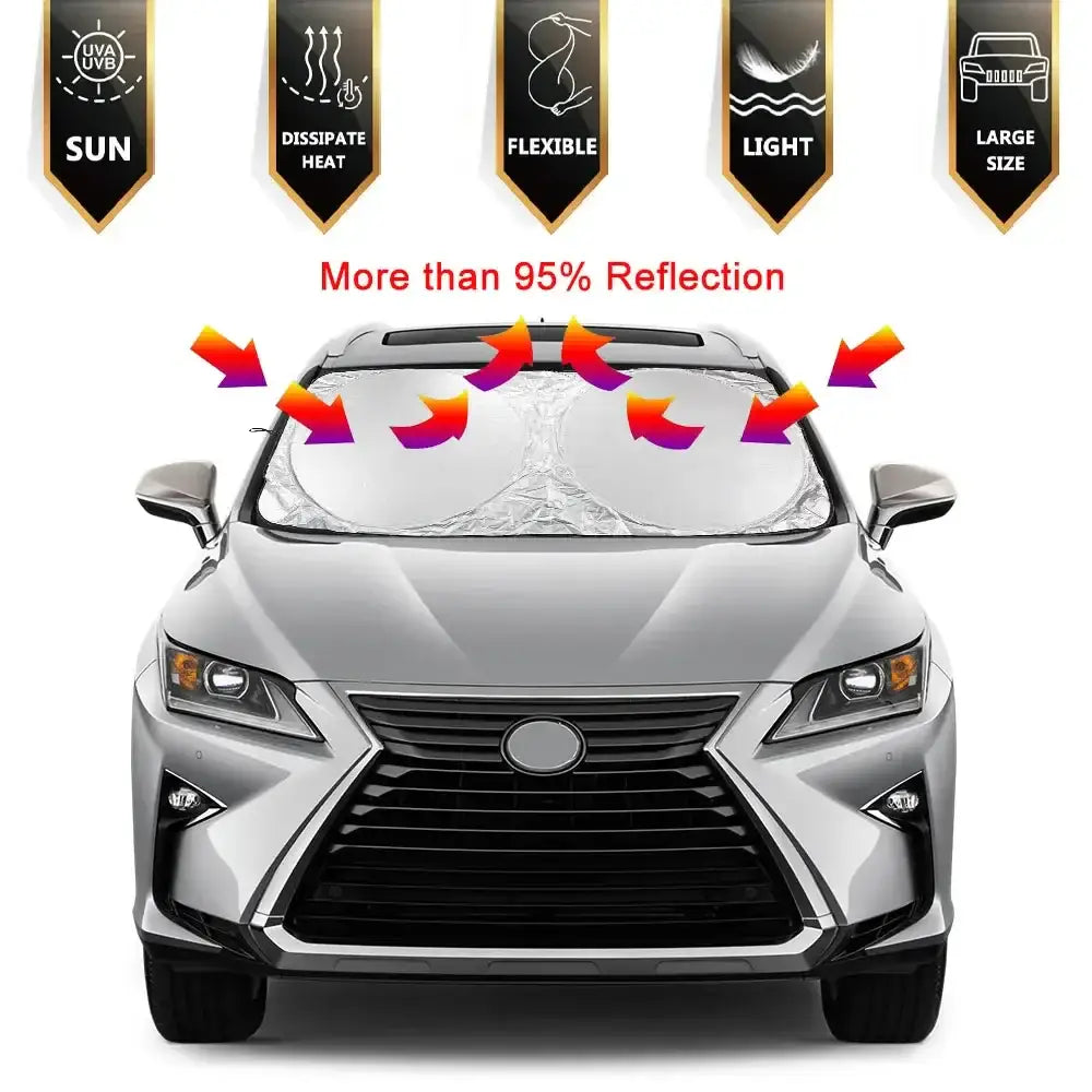 Folding Car Windshield Sunshade Anti-UV Visor (2 sizes available)