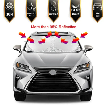 Folding Car Windshield Sunshade Anti-UV Visor (2 sizes available)