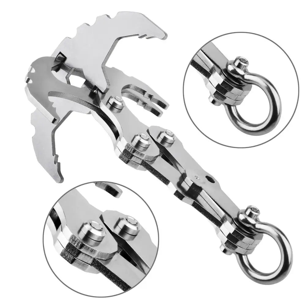 Folding Stainless Steel Grappling Hook – Outdoor Survival Tool