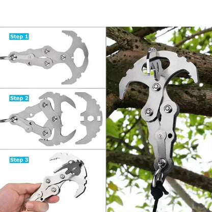 Folding Stainless Steel Grappling Hook – Outdoor Survival Tool