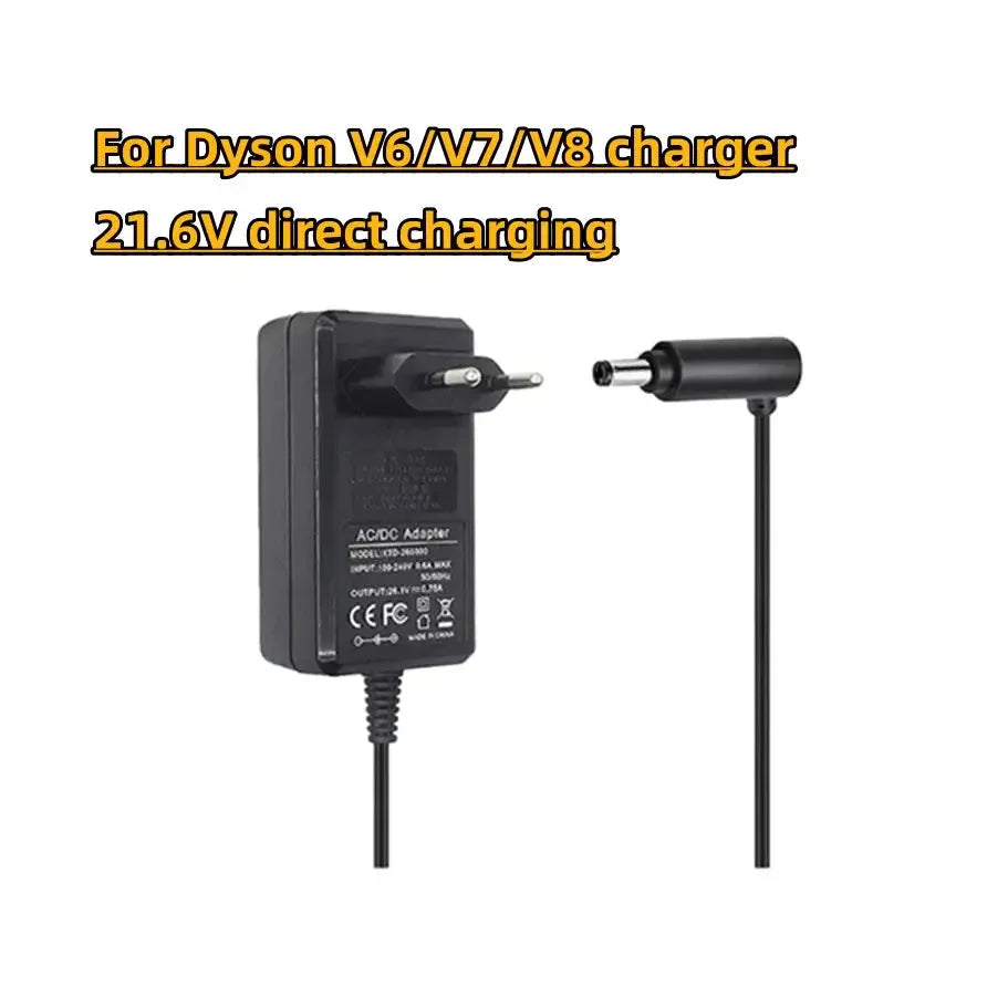 21.6V Replacement Battery & Charger for V6–V8 A/B Type Vacuum Cleaners