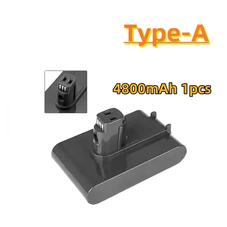 21.6V Replacement Battery & Charger for V6–V8 A/B Type Vacuum Cleaners