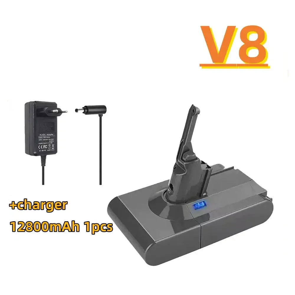 21.6V Replacement Battery & Charger for V6–V8 A/B Type Vacuum Cleaners