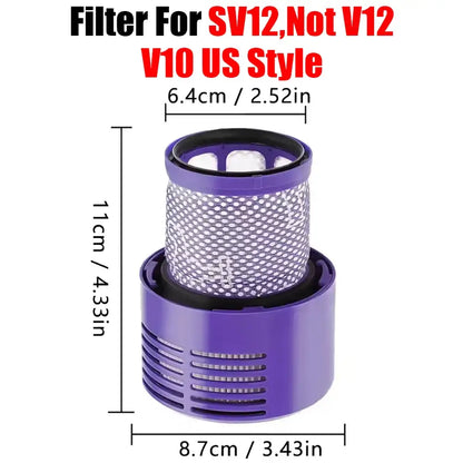 Brush & Filter Replacement Kit for V6–V15 DC Series Vacuum Cleaners